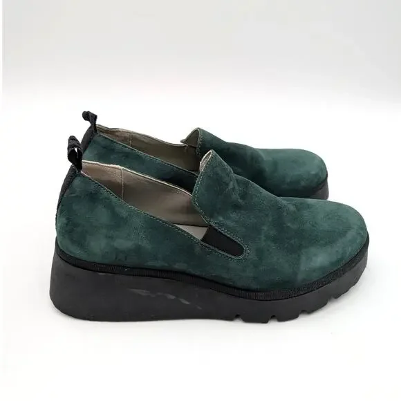 Fly London Pece Wedge Loafer Shoes Women's Forest Green Size US6.5 EU37a - Picture 3 of 15